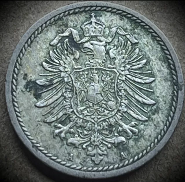 Germany - 1889 A - 5 Pfennig - 19th Century German Empire Coin