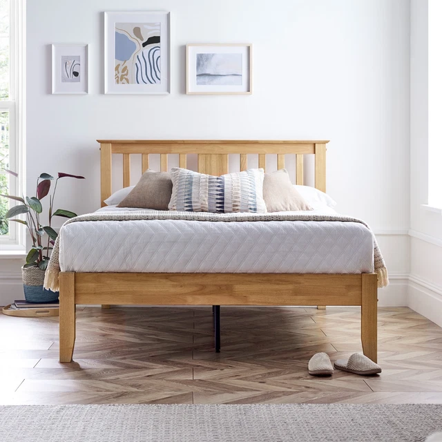 OAK WOODEN SHAKER Style Bed Frame Double/King by Time4Sleep £249.00