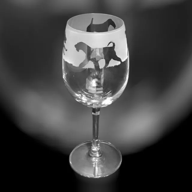WELSH TERRIER Frieze  - Boxed 35cl Crystal Wine Glass