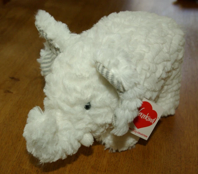 Kuscheltier Plüschtier Elefant - weiß - 25 cm - Herzekind Teddy Hermann - NEU