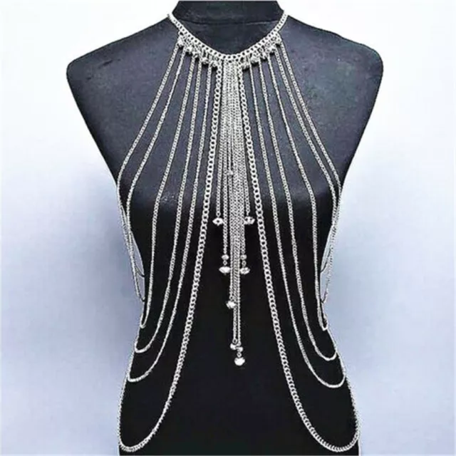 Body Chain Jewelry Pearl Sexy Beaded Collar Shoulder Waist Chain Bra Body  Chains