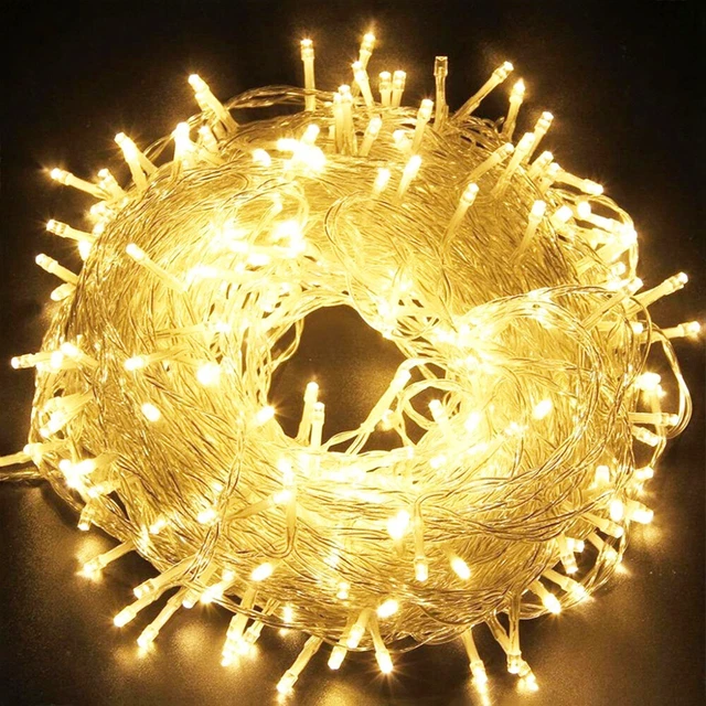 10-100M LED Fairy String Lights US Mains In/Outdoor Party Decor Memory Function