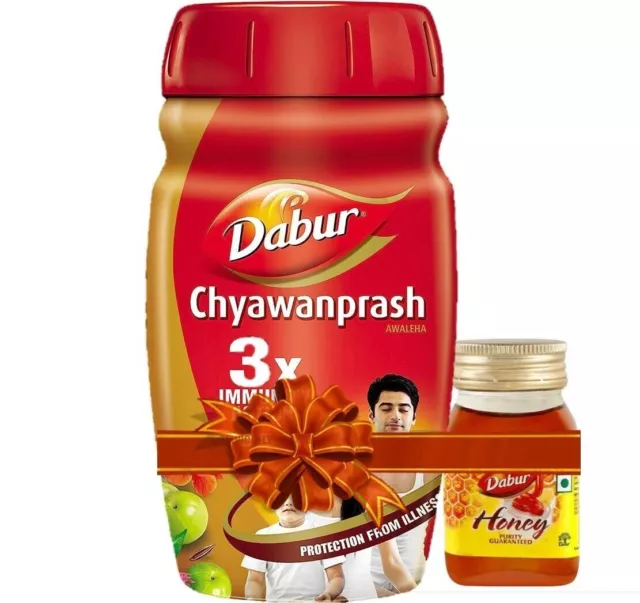 Dabur Chyawanprash 3X Azione immunitaria con oltre 40 erbe ayurvediche 50 g...