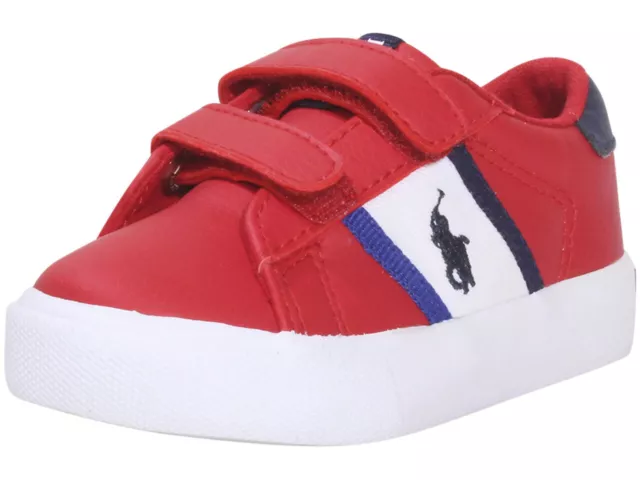 Polo Ralph Lauren Toddler Boy's Geoff-II-EZ Sneakers Shoes Red/White/Navy