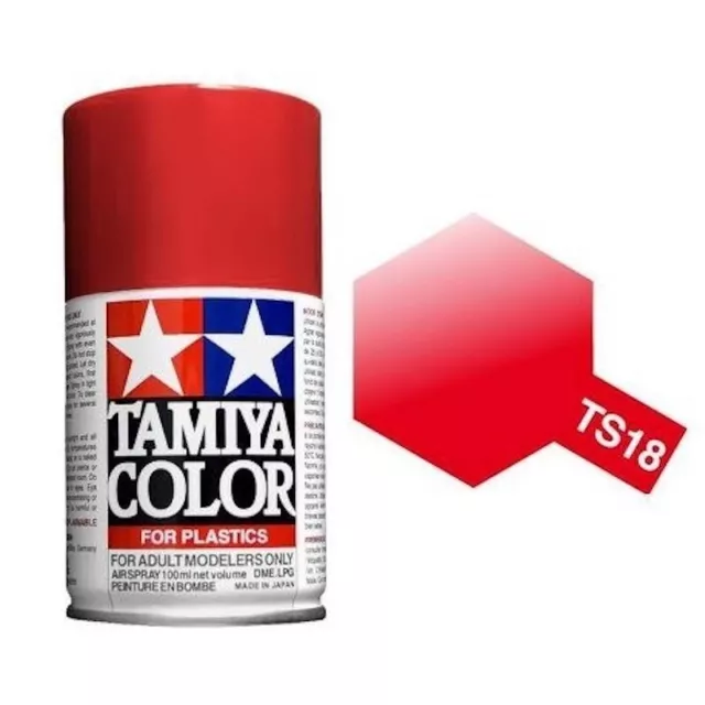 Tamiya TS-18 - Rouge métal brillant - Metallic red - bombe 100 ml
