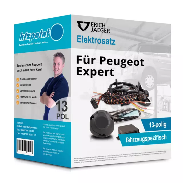 JAEGER E-Satz 13polig fahrzeugspezifisch passend für Peugeot Expert incl. manual