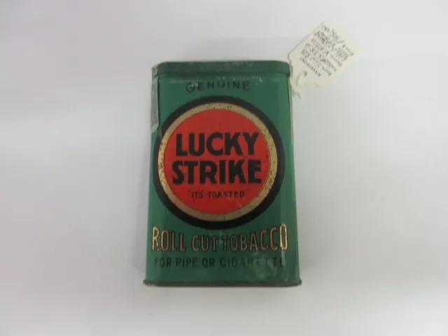 Vintage Advertising Lucky Strike Vertical Pocket  Empty   Tobacco Tin  538-G