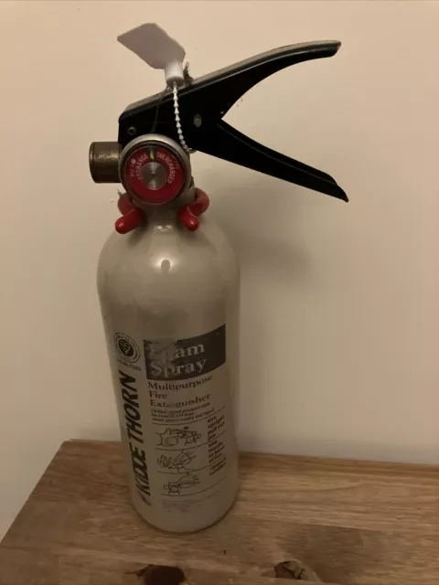 Old Cream Vintage Retro 80’s 1ltr AFFF Foam Fire Extinguisher