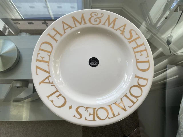 Emma Bridgewater Gold Toast & Marmalade 10.5" Plate New/1St Glazed Ham Potatoes