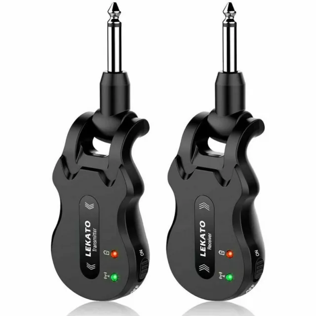 LEKATO Guitar Wireless System Transmitter Receiver 5.8GHz 4 CH. for Bass WS-50