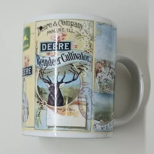 Collectible John Deere Reindeer Cultivator Coffee Mug - Nostalgic Gibson Rare
