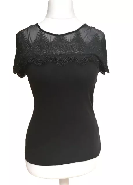 Bluse, Oberteil, Top, T-Schirt von H&M Gr. S in Schwarz