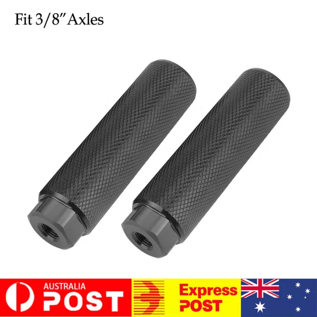 1 Pair MTB BMX Bike Alloy Foot Stunt Peg 3/8'' Axle Footrest-Lever Cylinder Grip