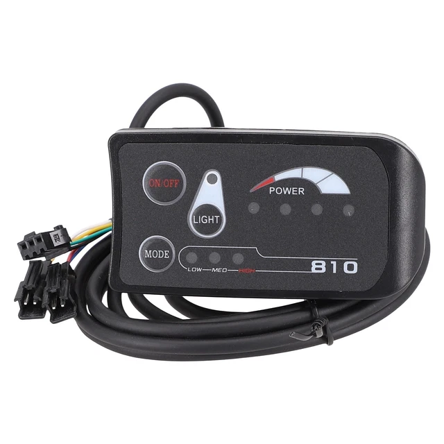 Compteur S810 Pour Vélo électrique - Affichage LED Intelligent 5 Broches - 24V/36V/48V/60V - Étanchéité IP65 - 7