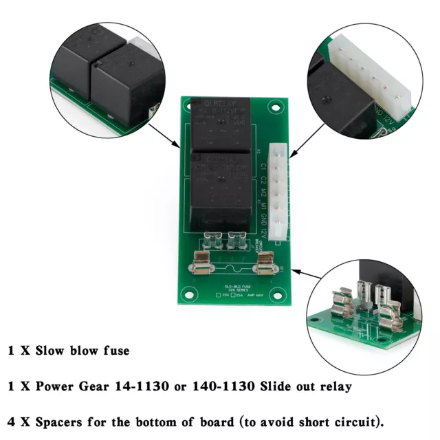 Caravan RV Power Gear 14-1130/140-1130 Slide Out Relay Control Board 246063 F13