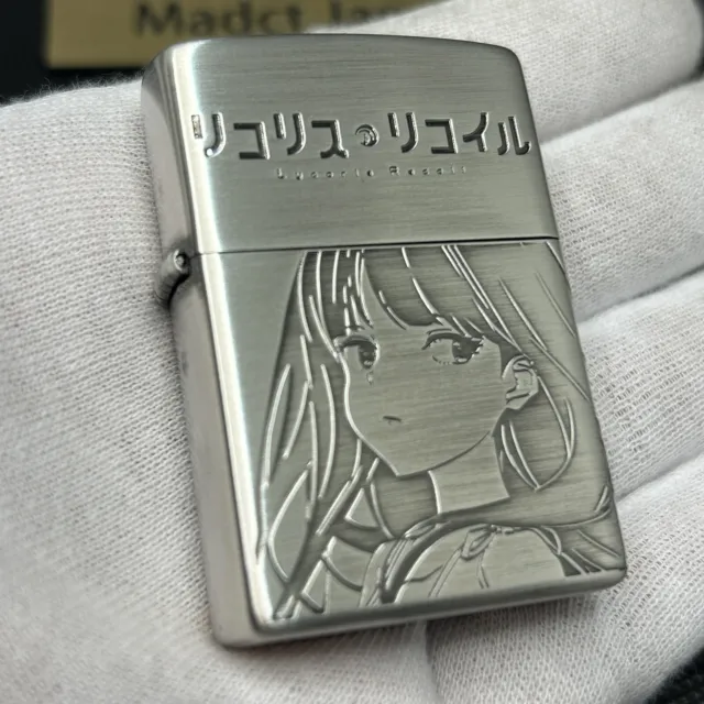 Zippo Oil Lighter Lycoris Recoil Chisato Takina Silver Brass Regular Japan Anime