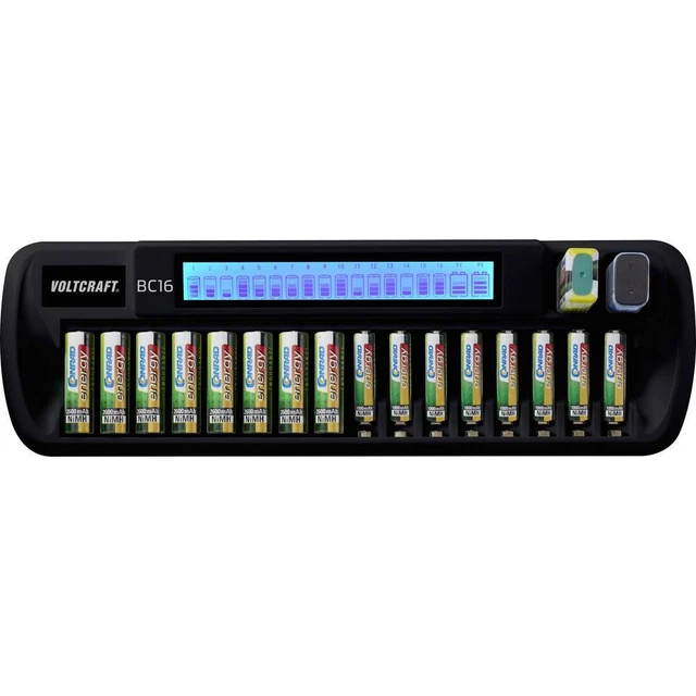 Chargeur de piles rondes VOLTCRAFT BC16 NiMH, Li-ion LR6 (AA), LR03 (AAA),