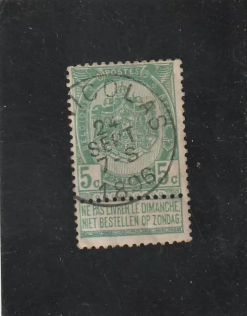 L5313 BELGIQUE TIMBRE N° Y & T 56 de 1893-1900 " legende bilingue  " Oblitéré