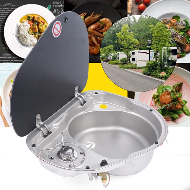 CARAVAN BOAT RV Camper Burner LPG Gas Stove Hob Sink Combo Cooktop