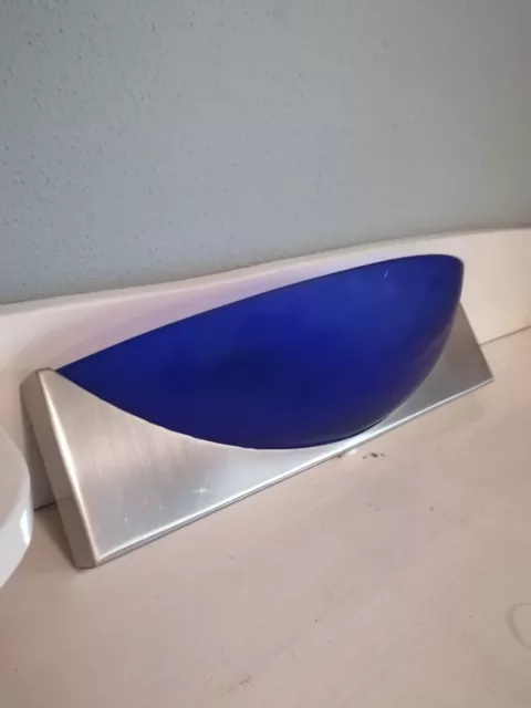 Sconce, Wall Light, Peill & Putzler, Art Deco, Mid Century Modern, silver cobalt