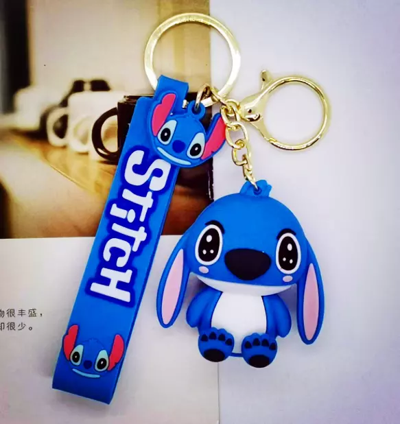 New Disney Stitch Cartoon PVC Handbags Bags Hanger Pendant Keychains Key Rings