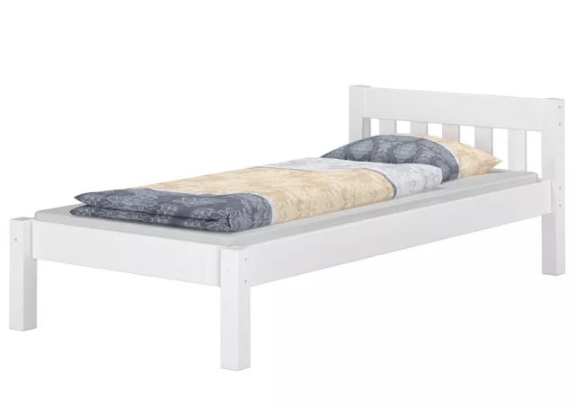 Cama individual blanca pino blanco 90x200 cama futón cama juvenil rejilla cuna 3