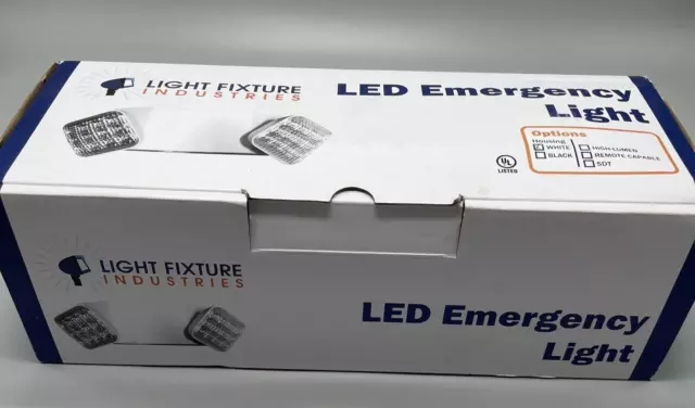 LFI Lights - UL Certified - Hardwired LED Emergency Light - Square Head