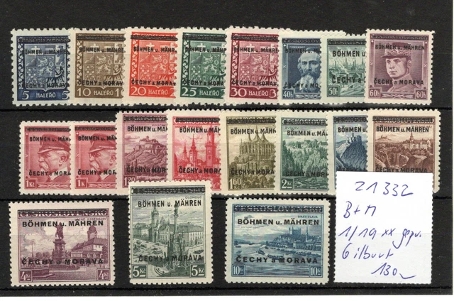 Böhmen und Mähren **   1/19 gepr. Gilburt    Michel  130.-  K 21332