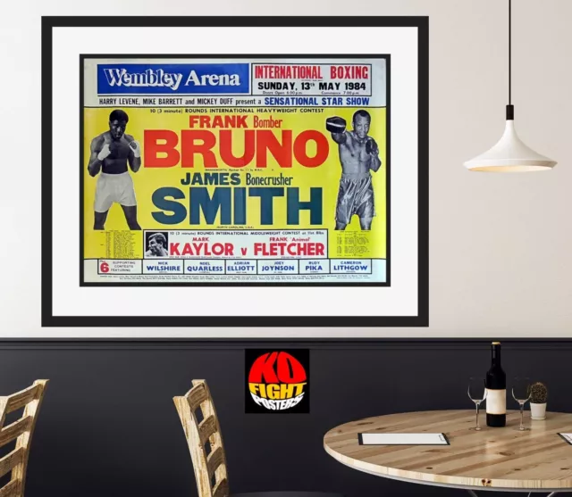 FRANK BRUNO vs. JAMES 'BONECRUSHER' SMITH : Original Promo Boxing Poster 10D