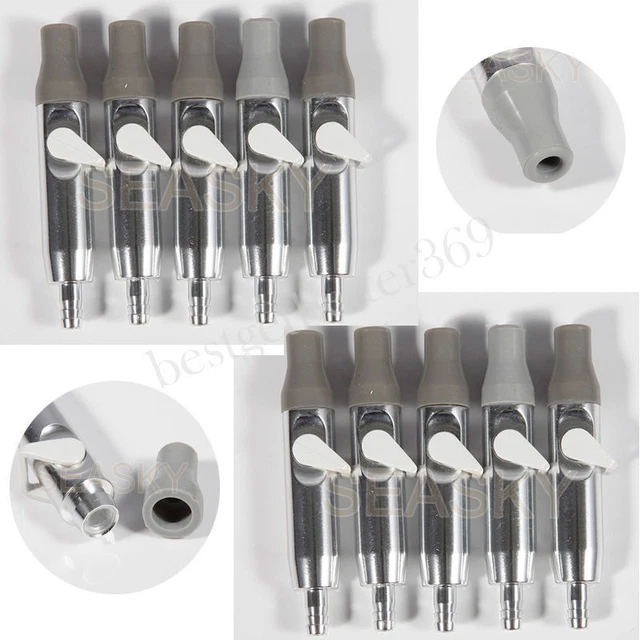 10 Universal SE Valve Dental Oral Saliva Ejector Suction Short Weak Tip Adapter