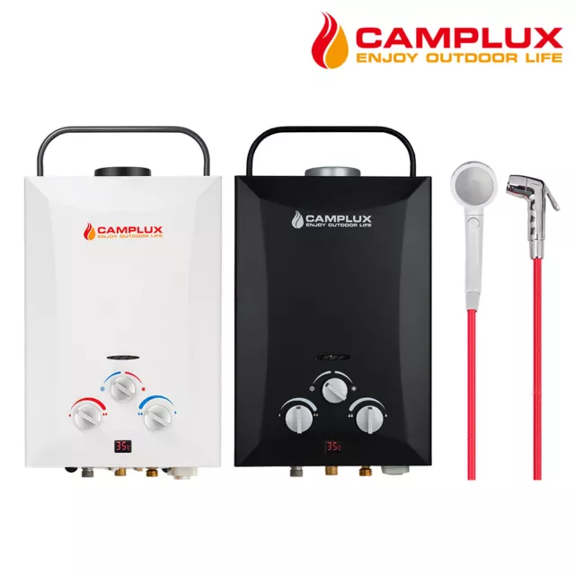 CAMPLUX Portable Gas Hot Water Heater Shower Camping Instant LPG Caravan Outdoor