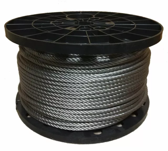 5/16" Stainless Steel Aircraft Cable Wire Rope 7x19 Type 304 (200 Feet)