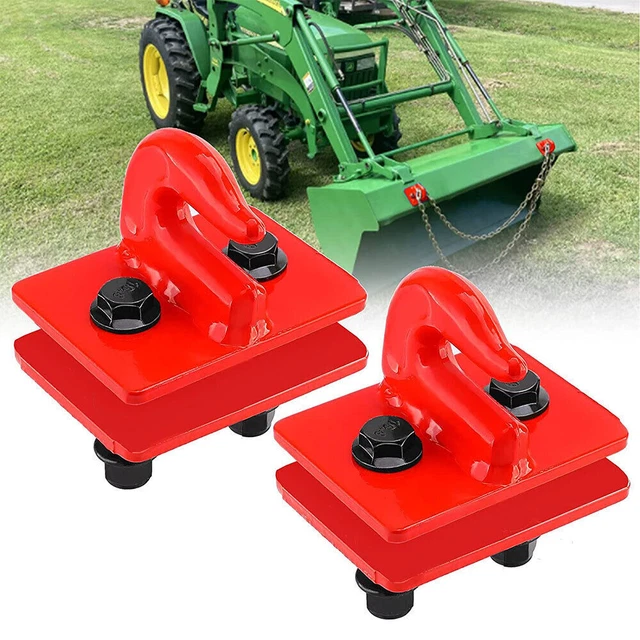 2 Pack 3/8" Tractor Bucket Grab Hook Grade 70 Forged Steel Bolt On Grab Hook Tow