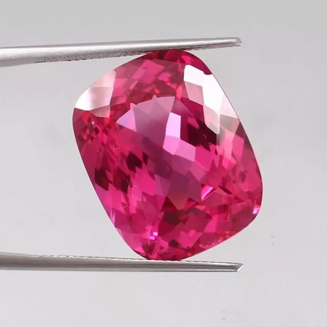 25 Ct Natural Ceylon Pink Sri Lanka Sapphire Certified Cushion  Loose Gemstone