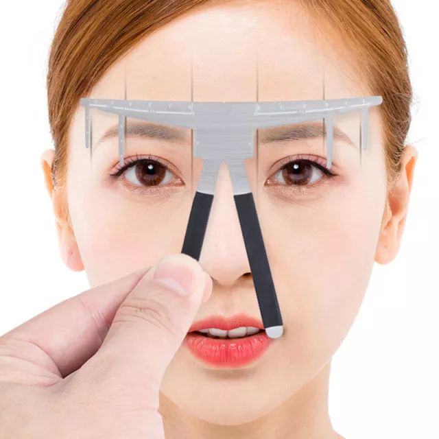 Microblading Measure Three-Point Positioning Balance Ruler Eyebrow Stencil Ru RF