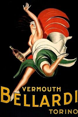 Poster Manifesto Locandina Pubblicitaria Aperitivo Vermouth Stampa Vintage