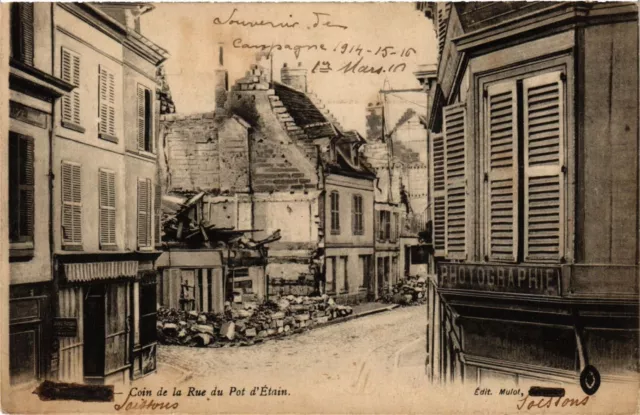 CPA AK Military - Ruins - Corner of the Rue du Pot d'Étin (696349)