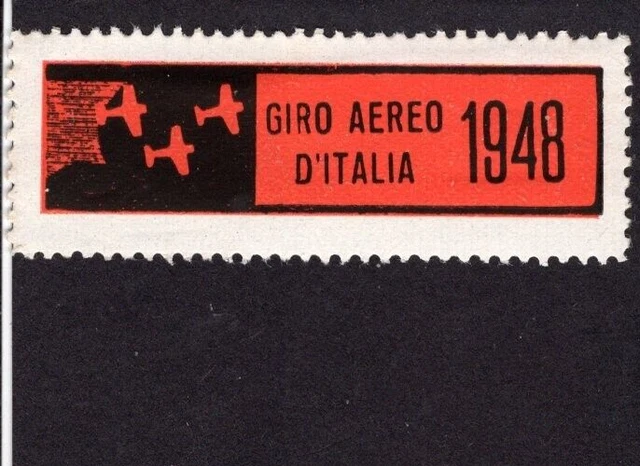 Aschenputtelbriefmarken - Italien 1948 Air Tour 20x55mm
