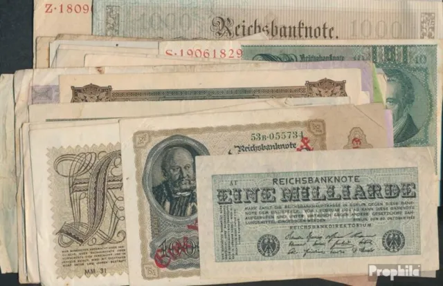 alemán Imperio billetes 40 diferentes billetes