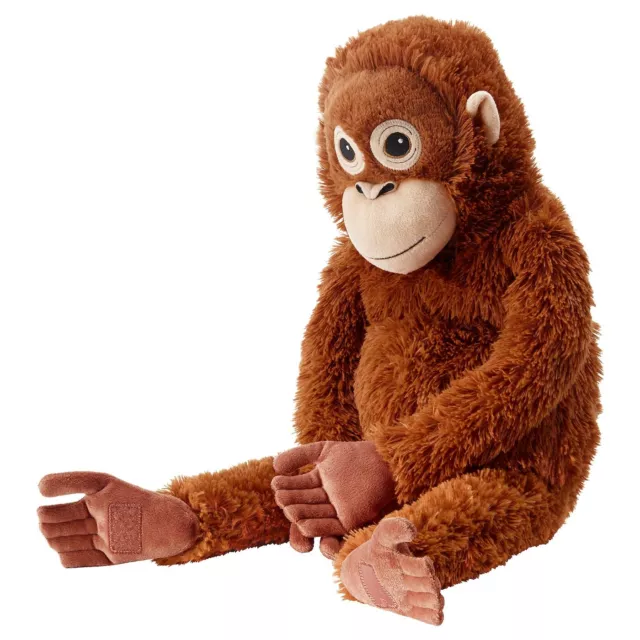 IKEA Large Sitting Hugging Wildlife Monkey Teddy Soft Plush Cuddly Kids Toy New