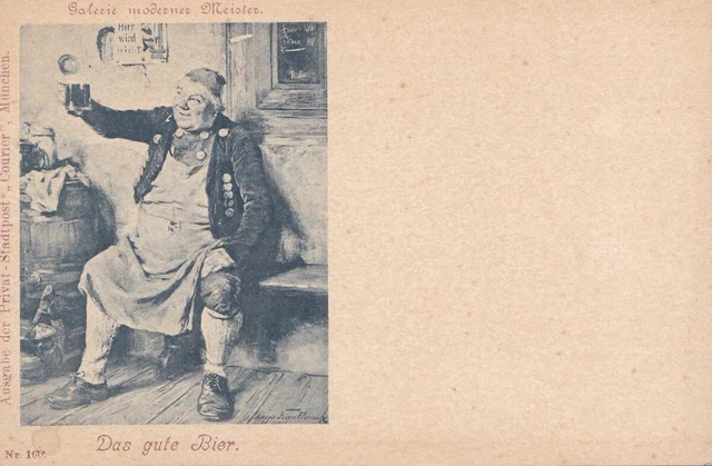 RRR! PRIVAT-STADTPOST COURIER MÜNCHEN 1900 - 6 Pfennig Ganzsache auf Ansicht ...