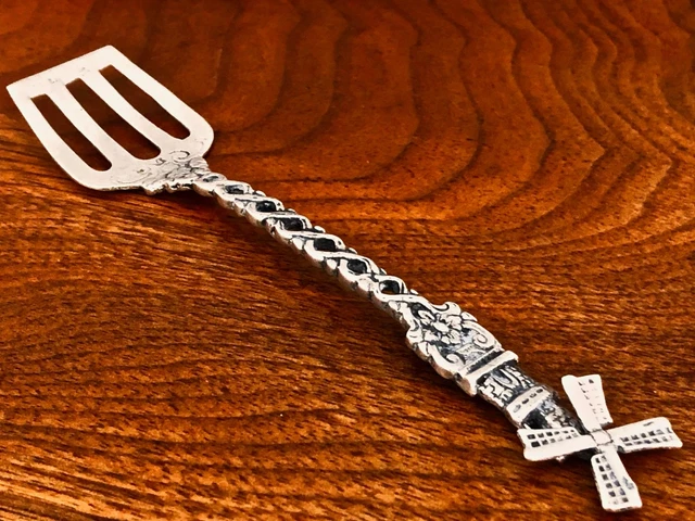- Dutch 835 Silver Ornamental Sardine Server: Windmill With Moving Sails No Mono