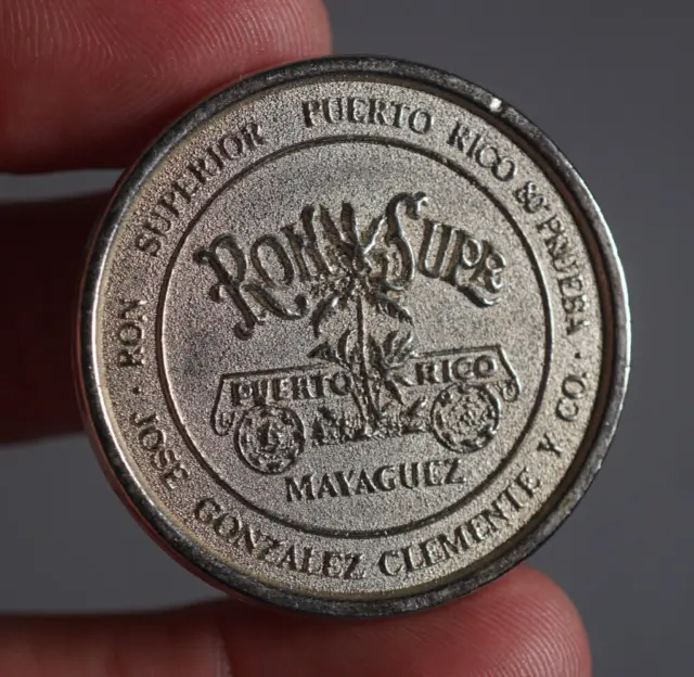 Vtg 1966 Rum Token Puerto Rico Ron Supr X Juegos Centro Americanos Y Del Caribe