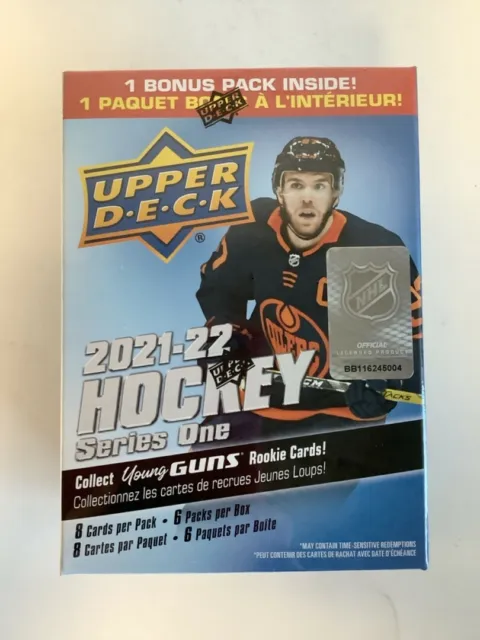 SEALED Upper Deck NHL 2021-22 Series One Hockey Trading Card BLASTER series 1