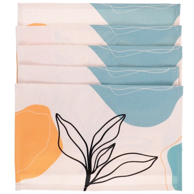 5pcs Nordic Style Place Table Decorative Pleatmat Creative Cup Mat Table Table