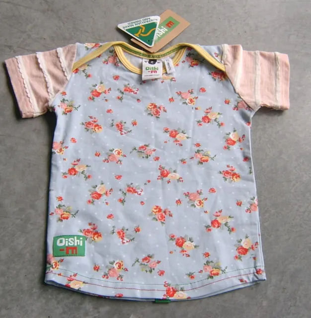 OISHI-M BABY GIRLS SUGAR ROSE S/S T-Shirt Size 6 - 12 months BNWT