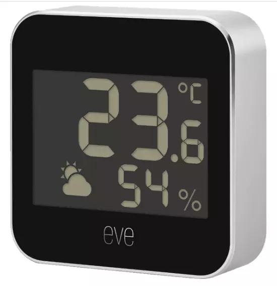 Eve Weather (2021) Black-Silver Smart Wetterstation - DE Händler