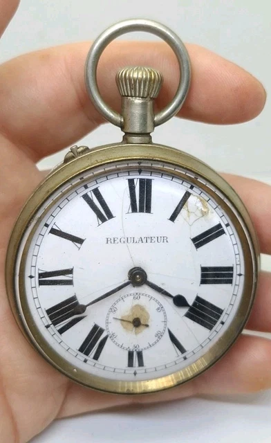 WPK169 Orologio Da Tasca Vintage Con Catena – Movimento Al Quarzo – Cassa In Rame – Regalo Originale