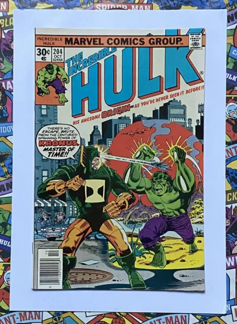 INCREDIBLE HULK #204 - OCT 1976 - 1st PROF KRONOS APPEARANCE! - NM (9.4) CENTS!