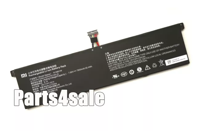 New Original R15B01W Battery for Xiaomi Mi Notebook Air 15.6" Inch Pro GTX I5 I7